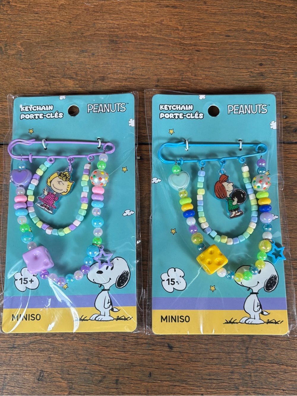 Peanuts Snoopy Miniso Beaded Keychain/Bag Charms - Sally & Peppermint Patty